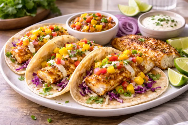 Fish Tacos with Mango Salsa – Fresh, Easy, and Perfect for Weeknight Dinner