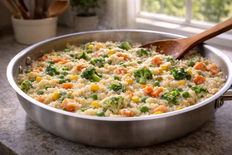 Creamy One-Pan Vegetable Rice: Same Comfort, No Chicken Needed