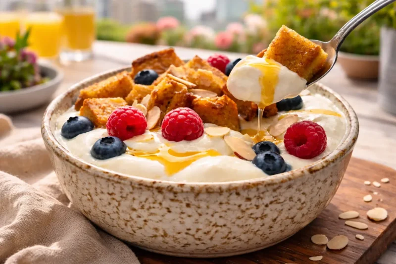 Warm Honey Yogurt Toast Bowl – Perfect Even For Beginners in Minutes
