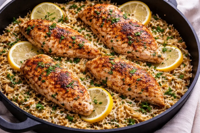 What Makes This One Pan Chicken Rice Dinner So Easy