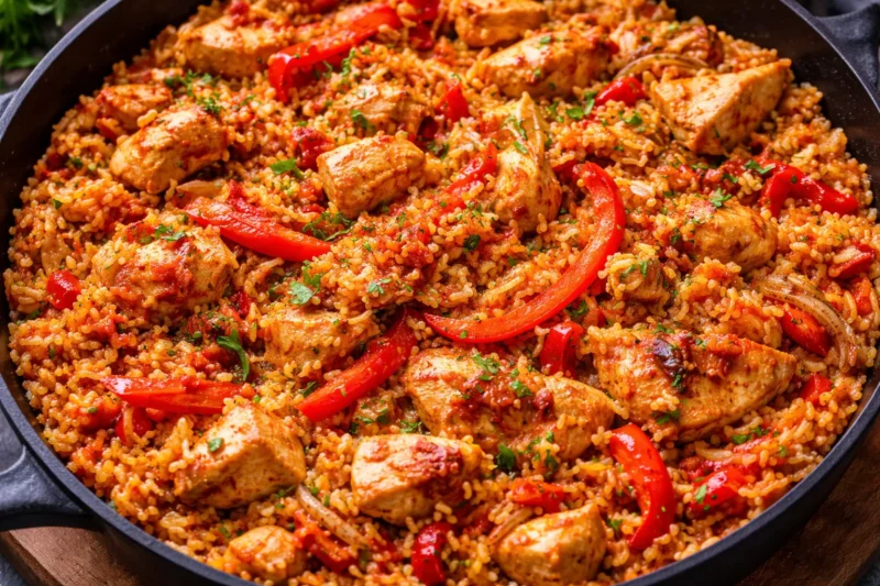 How This Fast Chicken Rice Dinner Comes Together in One Pan