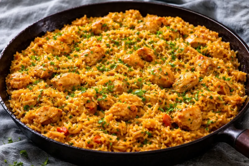 Easy One Pan Chicken and Rice Dinner Recipe for Busy Weeknights